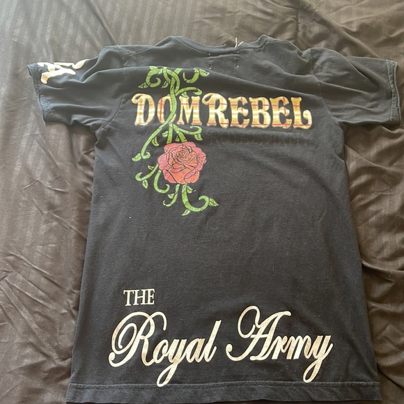 Dom Rebel Extra Slim V- Neck Tshirt - Picture 2 of 3